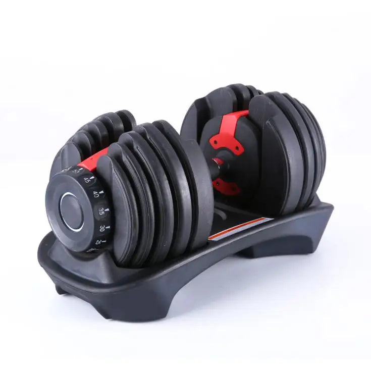Cito Thriven adjustable dumbbell set with 24kg capacity, featuring black weight plates and ergonomic handles for strength training