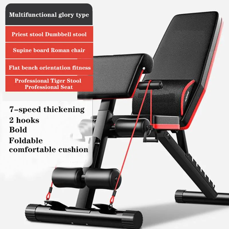 Cito Thriven Sit-Up and Bench Press Station weight bench with adjustable backrest and foam padding for versatile workouts