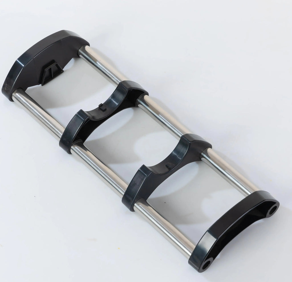 Adjustable cast iron dumbbells from Cito Thriven with textured grips and weight adjustment plates for strength training.