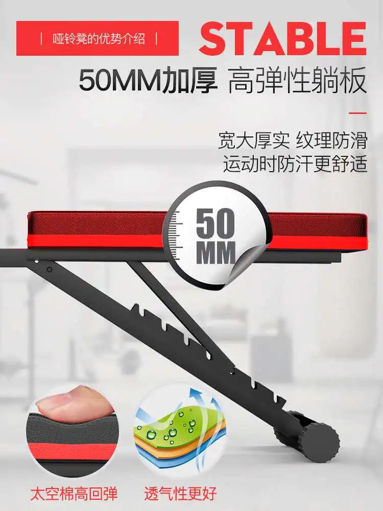 Cito Thriven sit-up and bench press station with adjustable weight bench and padded support for home gym workouts