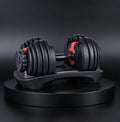 Cito Thriven Quick-Dial Adjustable Dumbbell with silver handle and weight plates for versatile strength training.