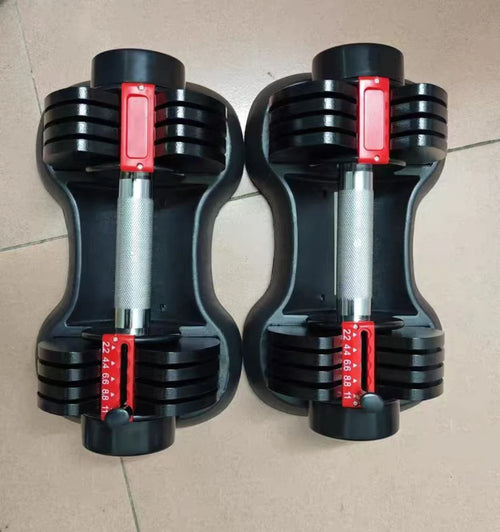 Cito Thriven commercial adjustable dumbbells made of corrosion-resistant iron with adjustable weight plates for strength training.