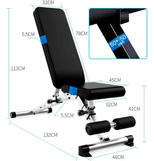 Cito Thriven folding weight bench with adjustable backrest for versatile strength training and fitness exercises.