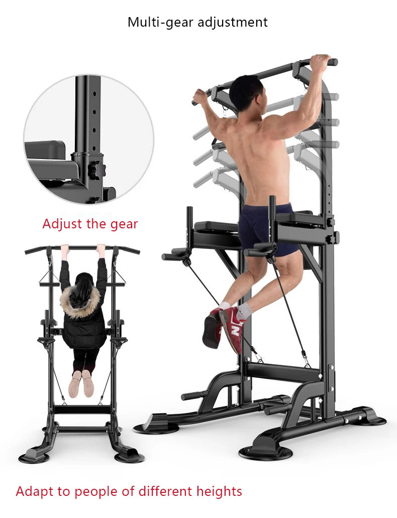Cito Thriven pull-up and dip station with adjustable bench and rack for versatile strength training exercises.
