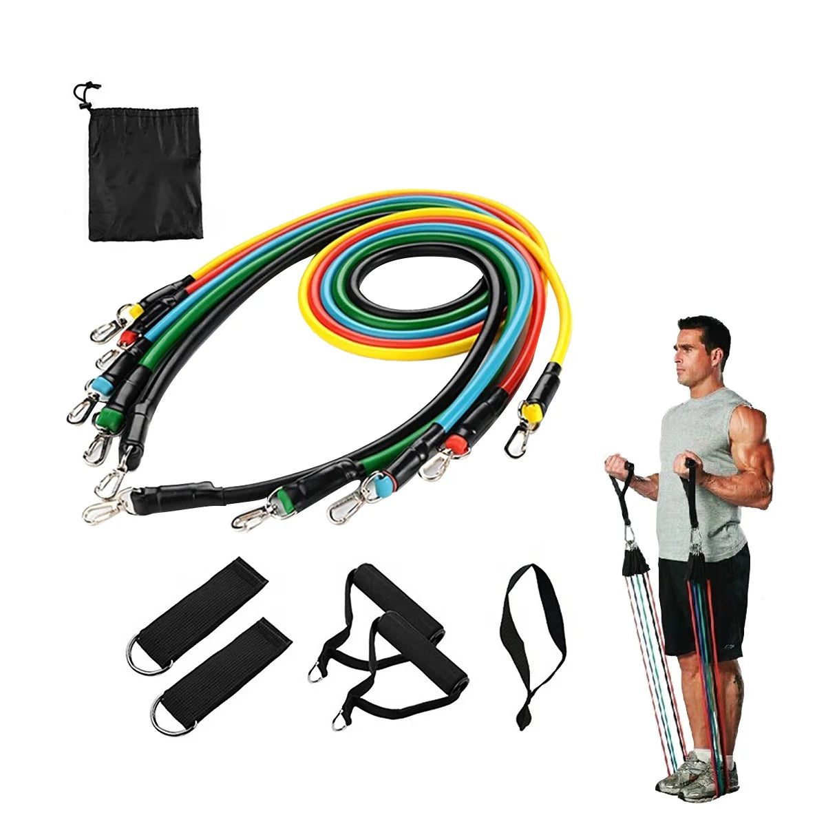 Cito Thriven Elastic Pull Rope Trainer for resistance training, featuring durable elastic cords and ergonomic handles.