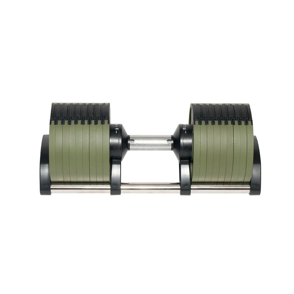 Cito Thriven cast iron adjustable dumbbell set with 20kg and 32kg weights, featuring textured handles and weight plates.