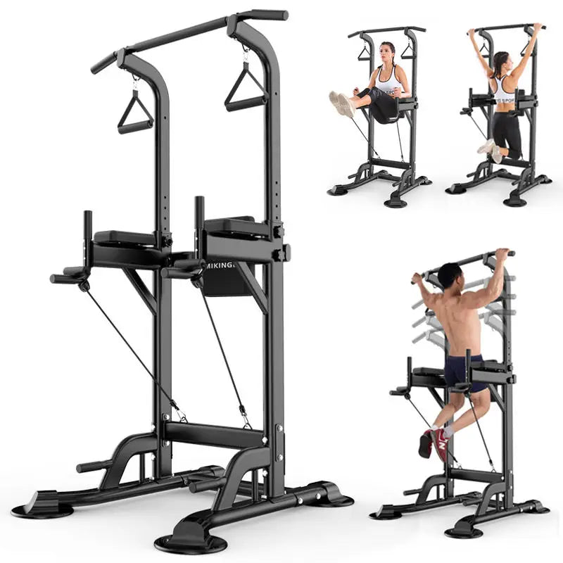 Cito Thriven pull-up and dip station with bench and rack for versatile strength training and fitness workouts.