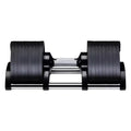 Adjustable Cito Thriven cast iron dumbbells with textured handles for a secure grip, set on a gym floor.