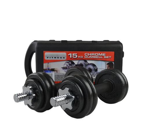 Rubber-coated adjustable dumbbell set from Cito Thriven, 15kg to 50kg, with black handles and weight plates for strength training.