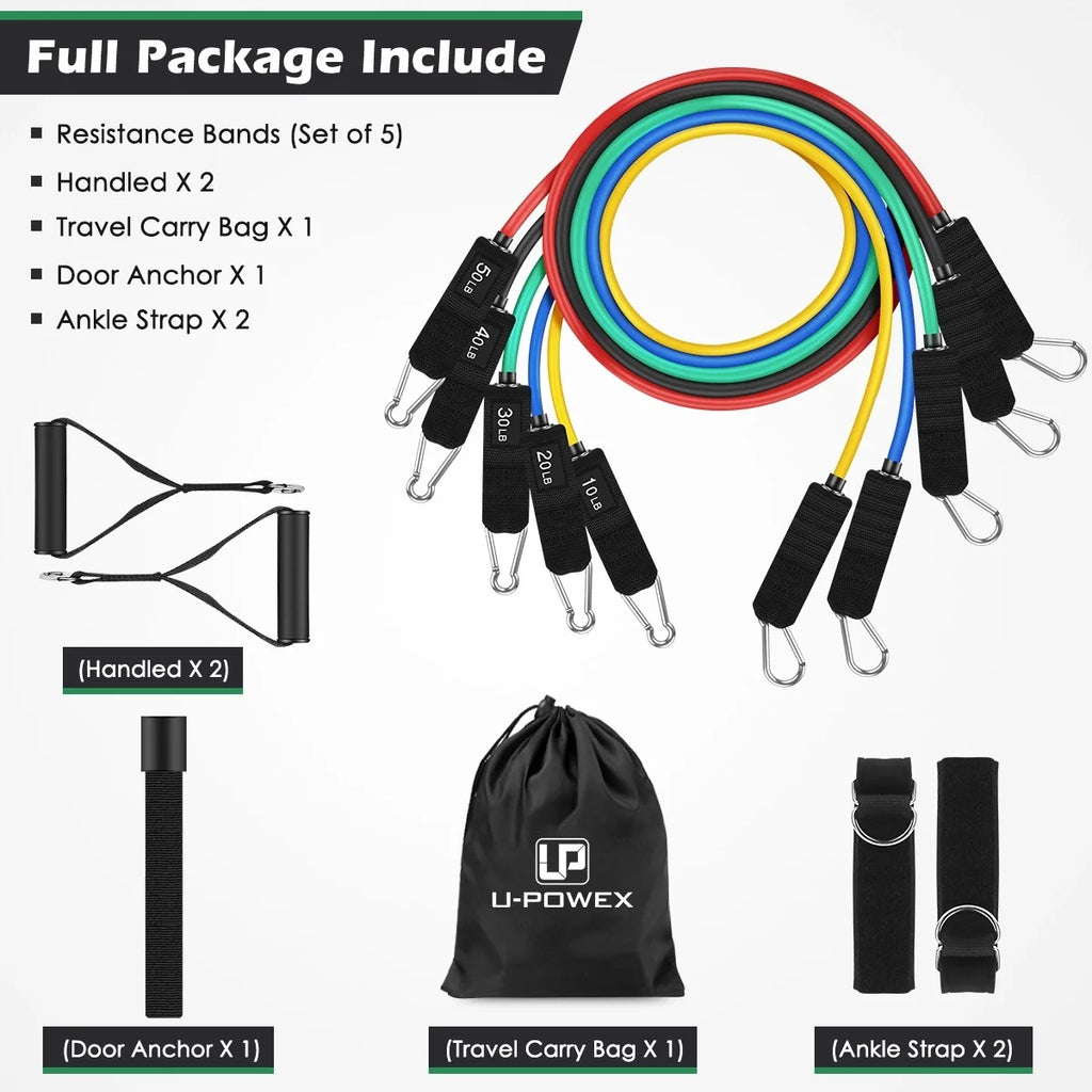 Cito Thriven 11-piece resistance band set for resistance training, includes various color-coded elastic bands for workouts.