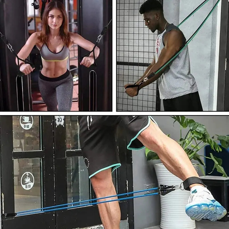Cito Thriven resistance bands with handles for resistance training, showing colorful elastic exercise bands on a white background.