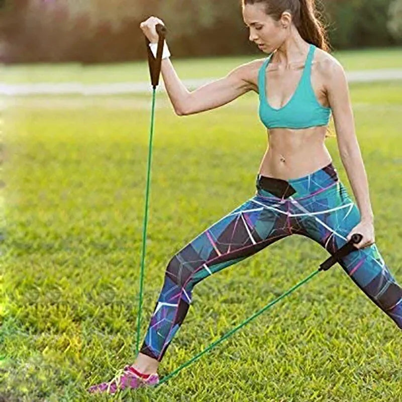 Cito Thriven resistance bands with handles for strength training, featuring colorful elastic bands on a white background.