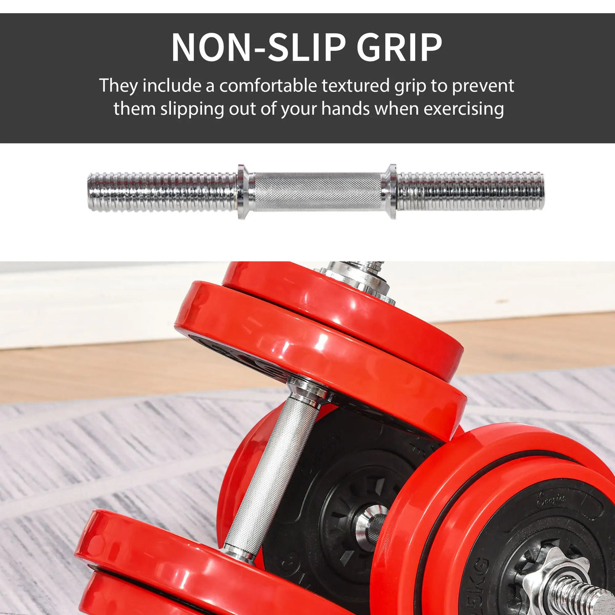 Cito Thriven 44lb convertible dumbbell set with adjustable weight plates and handle, displayed in a fitness environment.