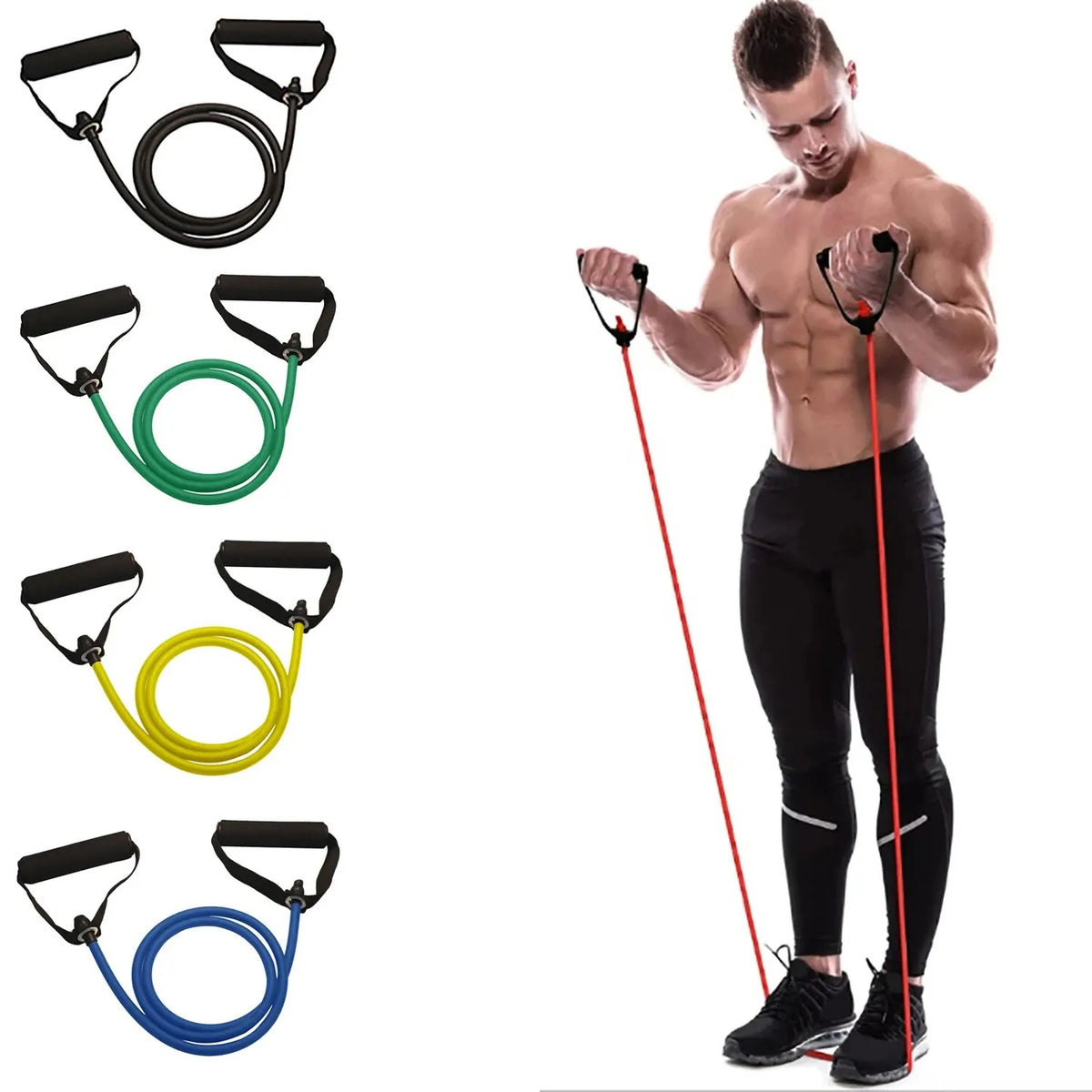 Cito Thriven resistance bands with handles for strength training exercise, flexible workout equipment for fitness routines